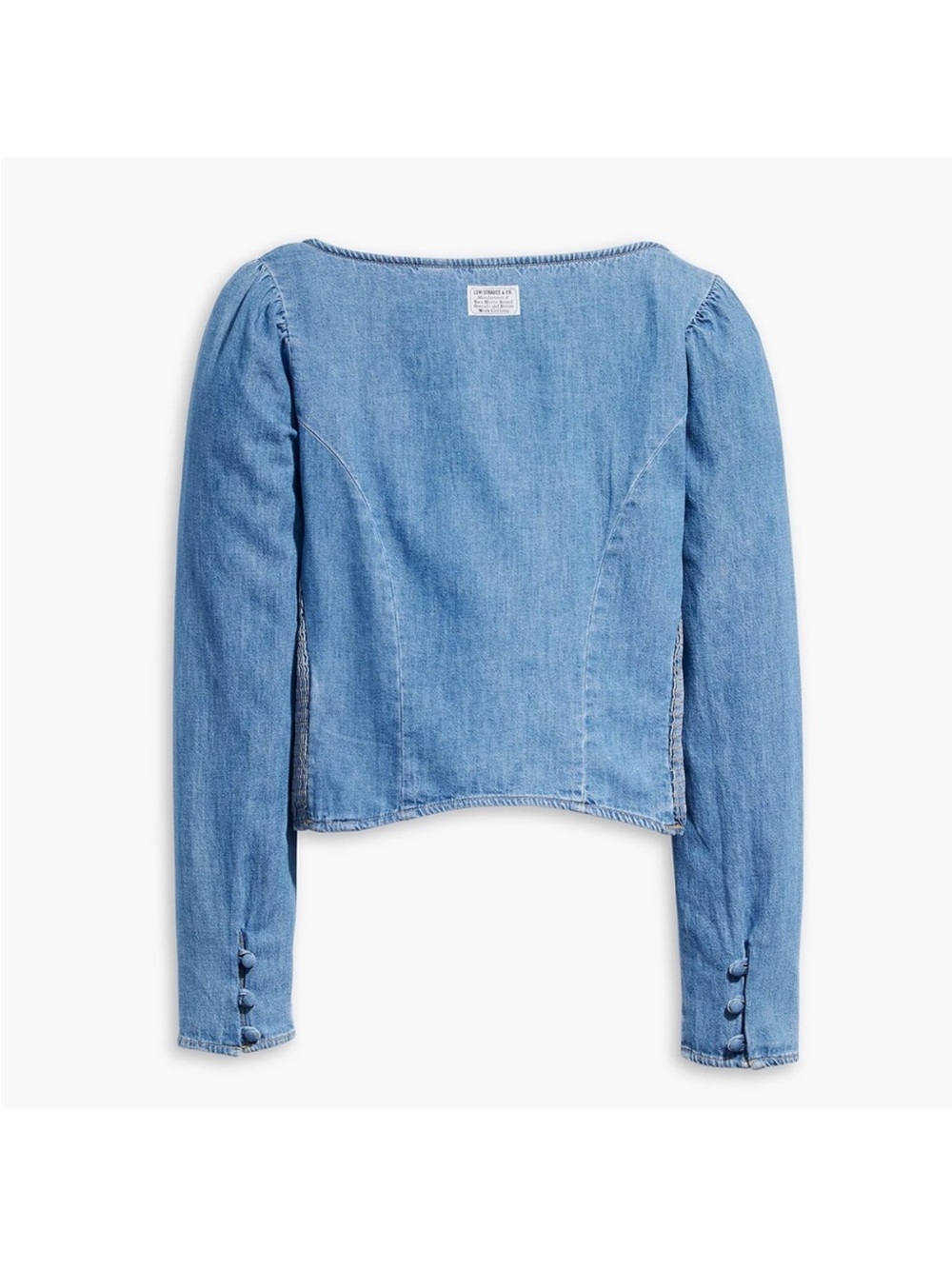Levi’s Denim Ophelia Corset Blouse Top Size M - Picture 4 of 13